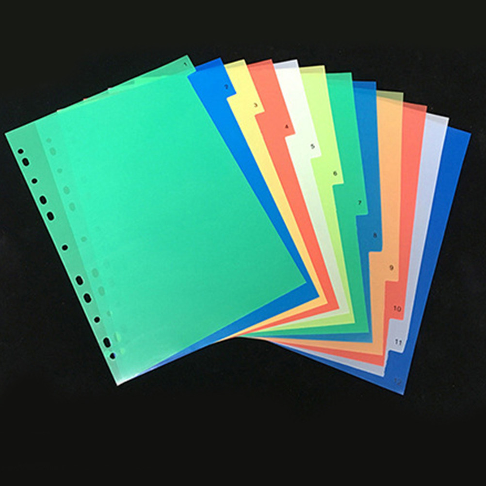 Tab Divider A4 - 40Pcs A4 밝은 색상의 색상 인덱스