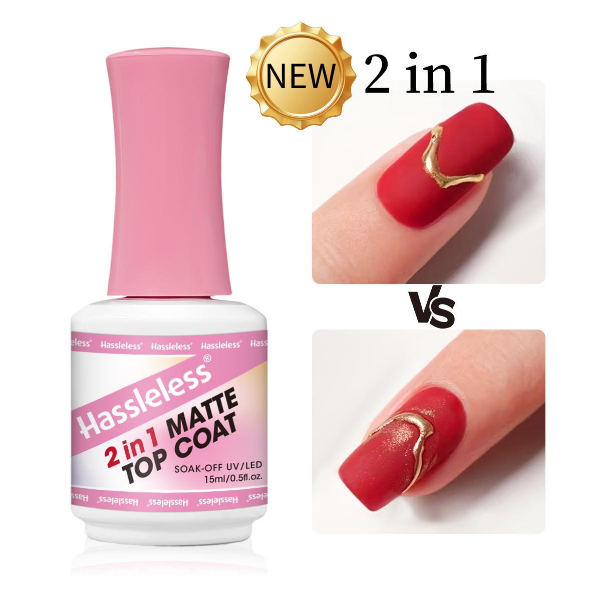 Gel Refill Pack - 간편한 15ml 단일 팩 2-in-1 매트