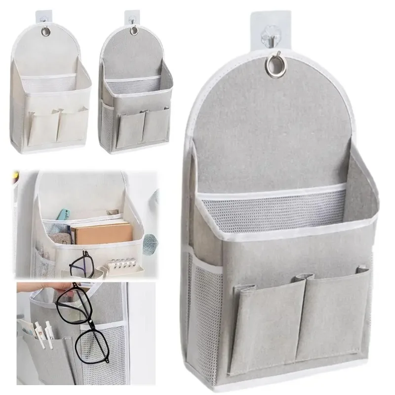 Magazine Holder Rack - 기숙사용 벽걸이형 패브릭 수납 가방, 벽/문걸이형