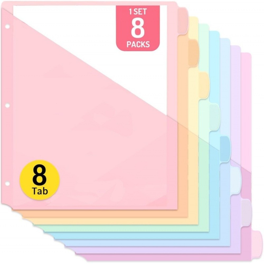 8개 A4 파스텔 바인더 디바이더 3링 바인더 8탭 디 - Tab Divider A4 리뷰 및 가격