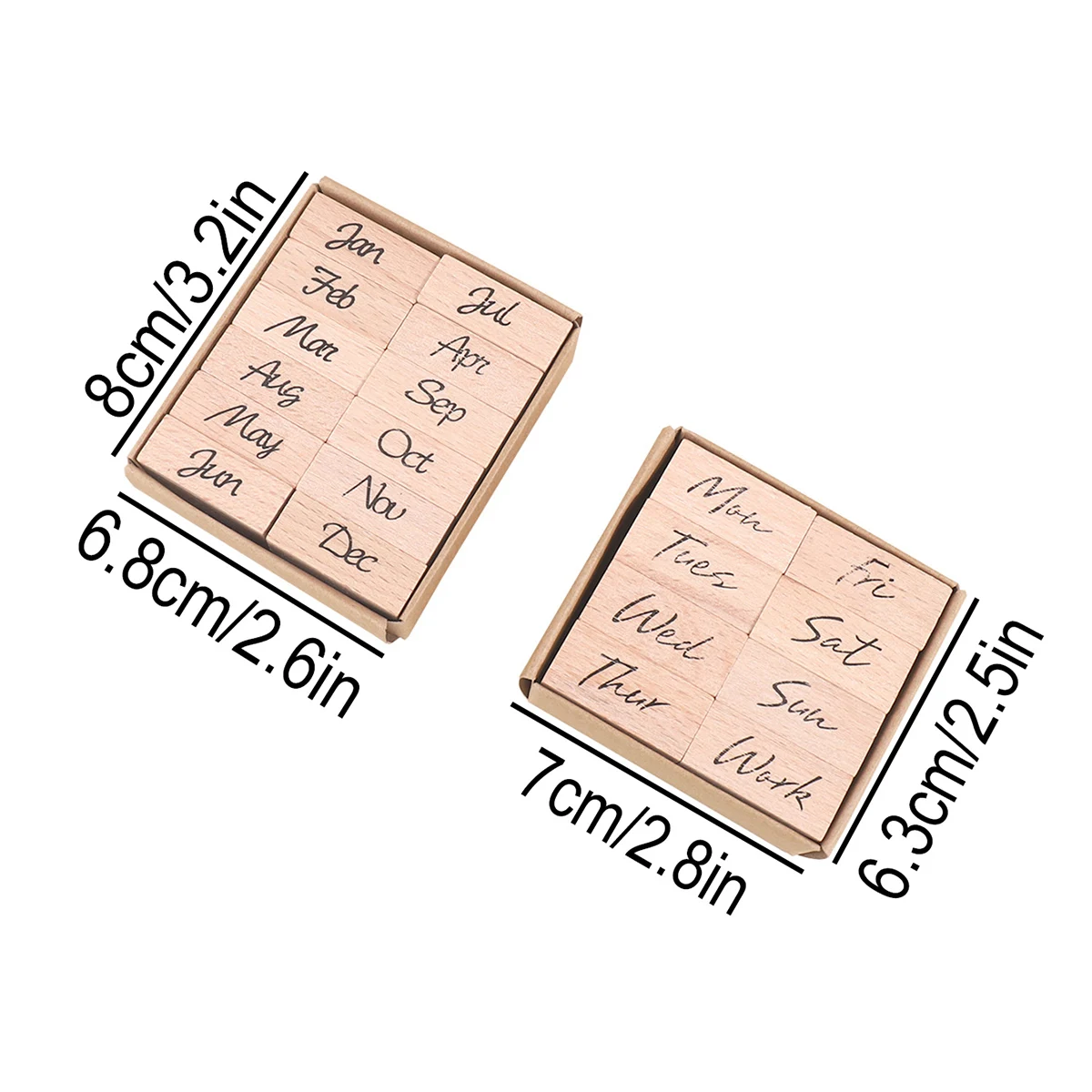 나무 고무 날짜 스탬프, 12개월 요일 숫자 DIY 플 - Rubber Date Stamp 리뷰 및 가격
