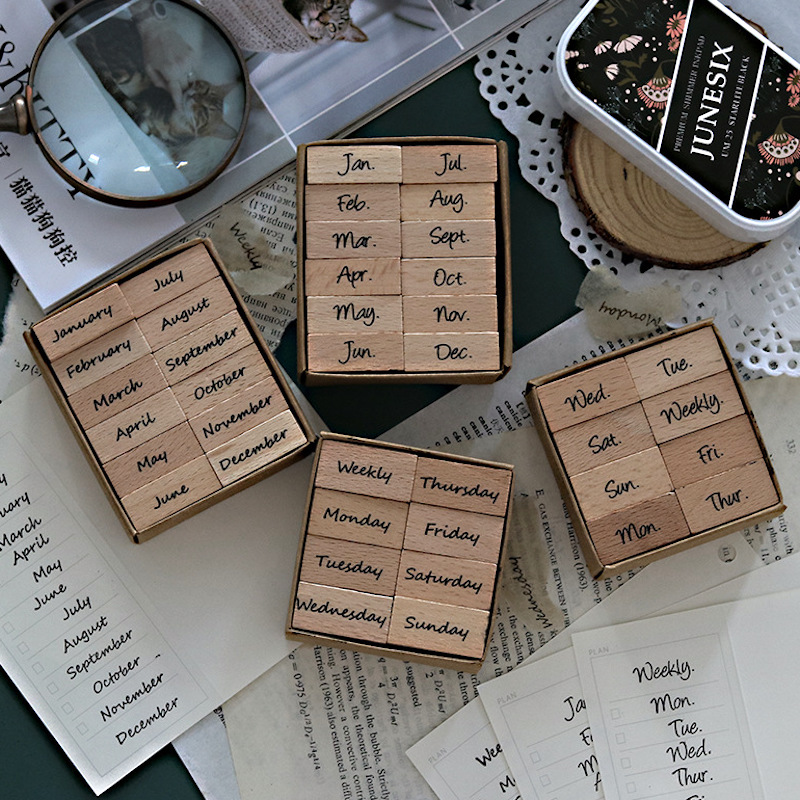 아랍어 숫자 일 월 달력 DIY 고무 스탬핑 저널 플래 - Rubber Date Stamp 리뷰 및 가격